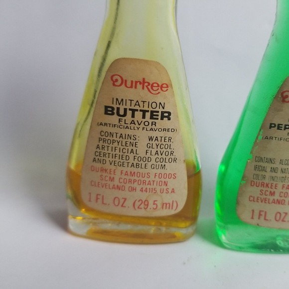 Vintage Durkees Imitation Pepperment & Butter Extact Glass Bottle  for Display - Picture 2 of 10
